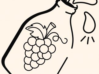 1 Glas Traubensaft-Schorle