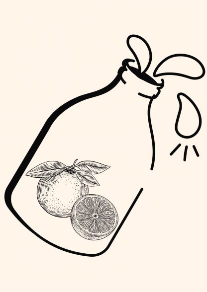 1 Glas Orangensaft-Schorle